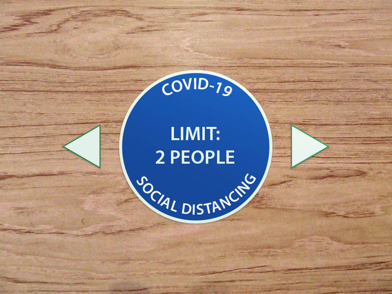 covid-19 social distancing solution table decal