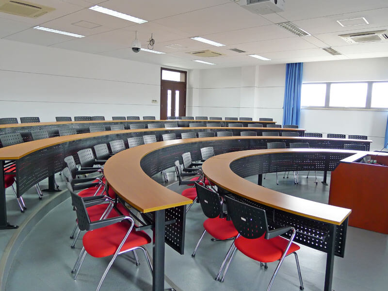 training classroom with chairs at college campus